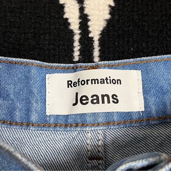 Reformation Dixie High Waist Denim Cutoff Jean Shorts Size 26 - Picture 8 of 12